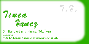 timea hancz business card